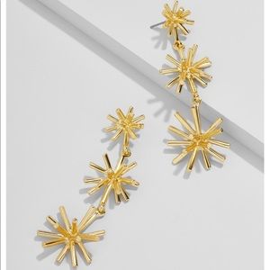 Bauble bar gold Morningstar drop earrings.